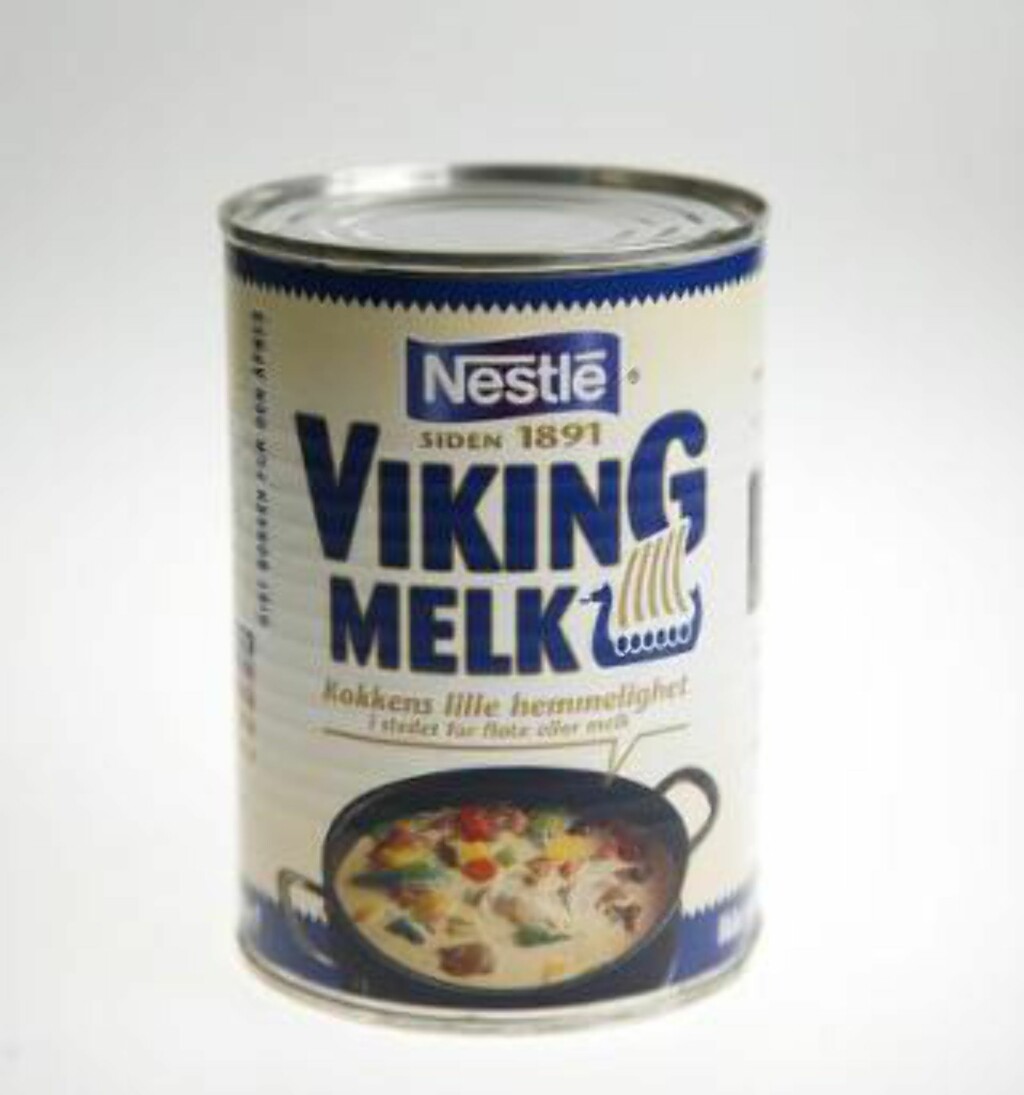 GAMMEL TRAVER: Nestlé Viking melk kom i hyllen i 1891, og kan brukes i stedet for fløte eller melk i sauser, desserter og karamellpudding. (Illustrasjonsfoto: Aftenposten/Scanpix) GAMMEL TRAVER: Nestlé Viking melk kom i hyllen i 1891, og kan brukes i stedet for fløte eller melk i sauser, desserter og karamellpudding. (Illustrasjonsfoto: Aftenposten/Scanpix)