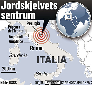 EPISENTER: Bildet viser jordskjelvets episenter. EPISENTER: Bildet viser jordskjelvets episenter. 
