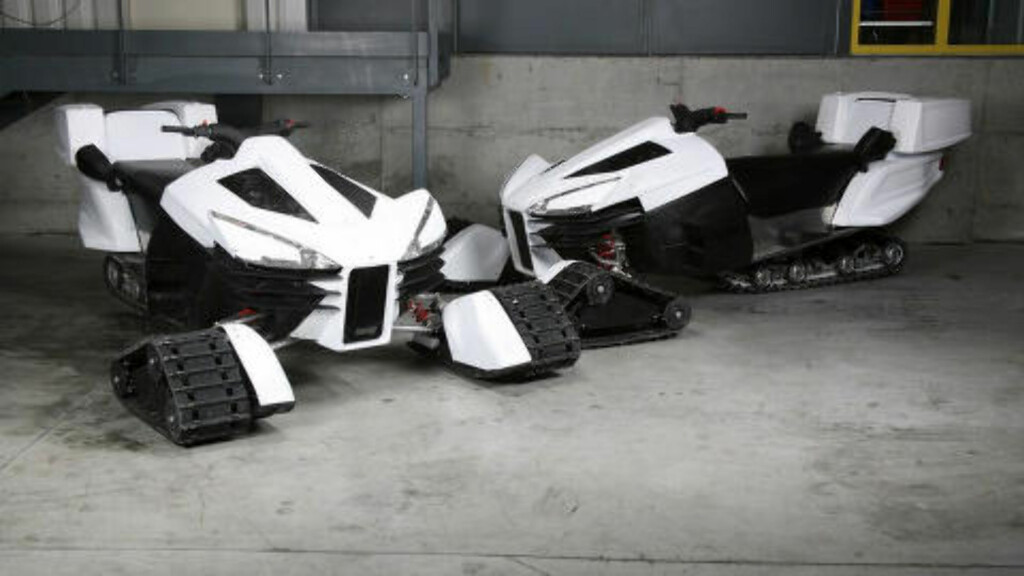 SNØSCOOTER: Motoneige BAD, en svært futuristisk utseende snøscooter. Foto: LAZARETH SNØSCOOTER: Motoneige BAD, en svært futuristisk utseende snøscooter. Foto: LAZARETH
