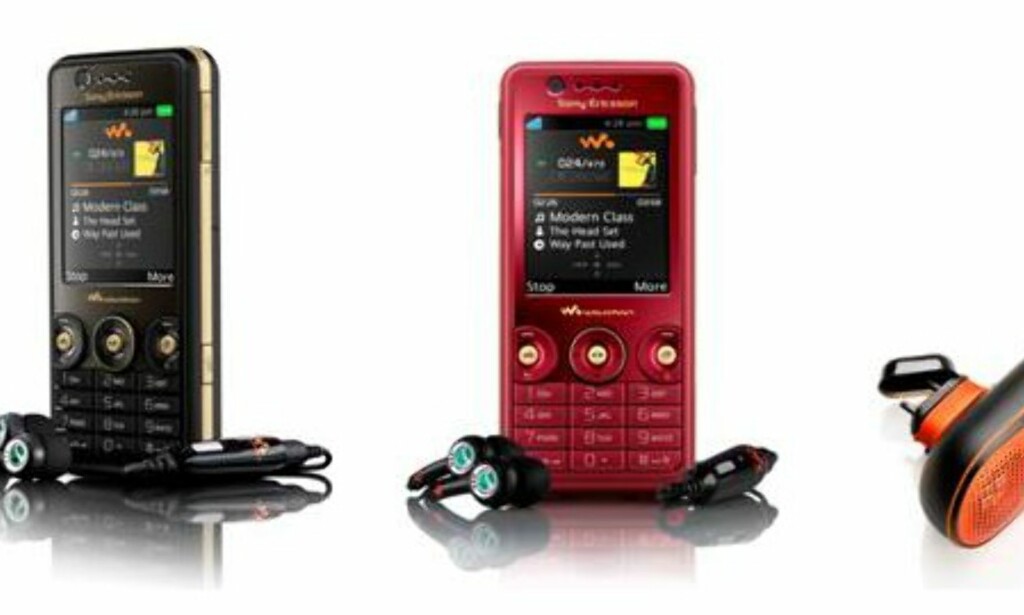 Fargerik walkman-telefon med stereohøyttalere Fargerik walkman-telefon med stereohøyttalere