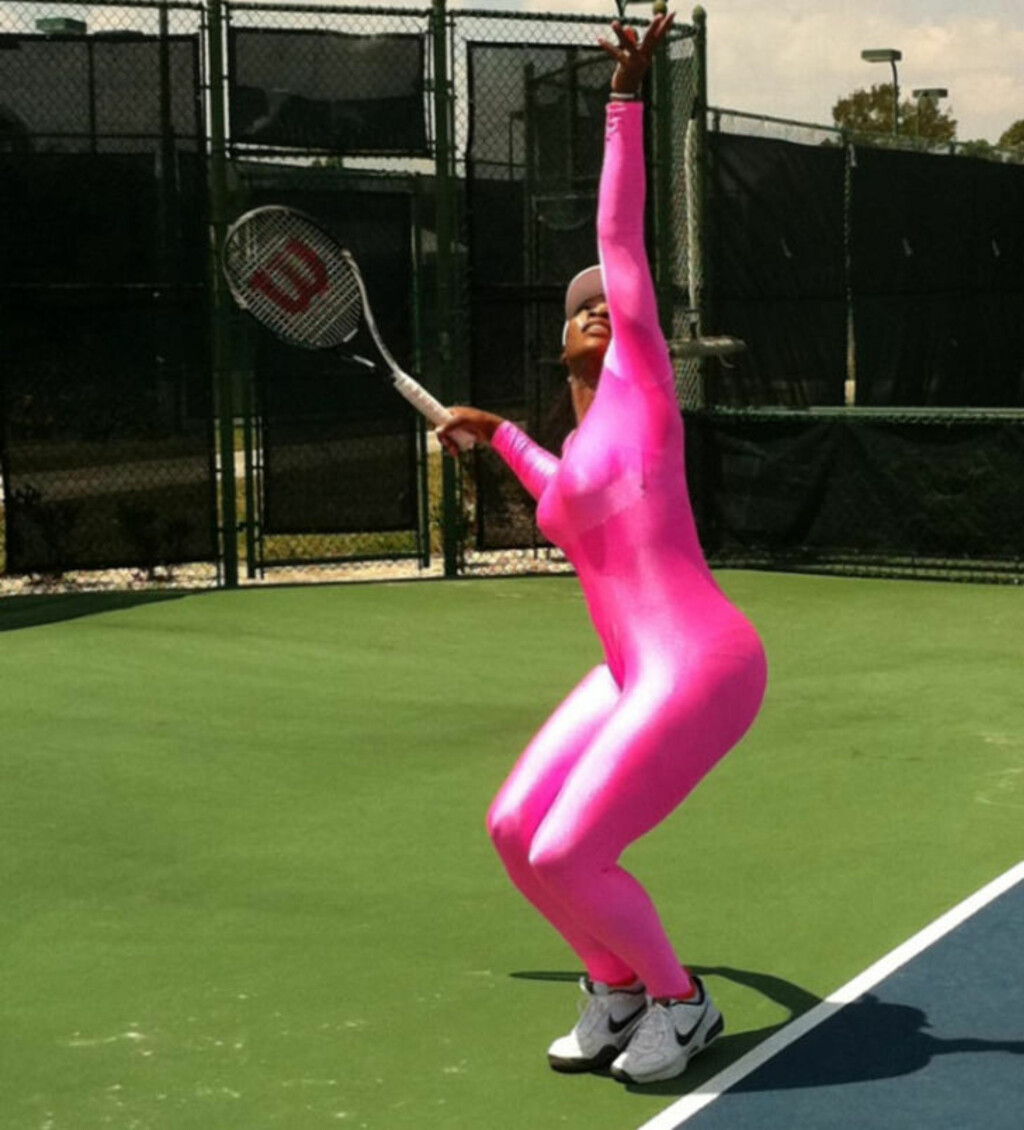 I TRENING: Serena Williams var storfornøyd da hun postet dette bildet på twitter. Foto: @serenawilliams I TRENING: Serena Williams var storfornøyd da hun postet dette bildet på twitter. Foto: @serenawilliams