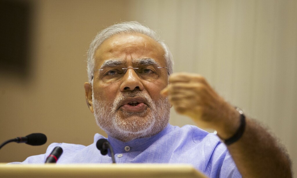 INDIAS STATSMINISTER: Narendra Modi. Foto: AP Photo/Saurabh Das/NTB Scanpix INDIAS STATSMINISTER: Narendra Modi. Foto: AP Photo/Saurabh Das/NTB Scanpix