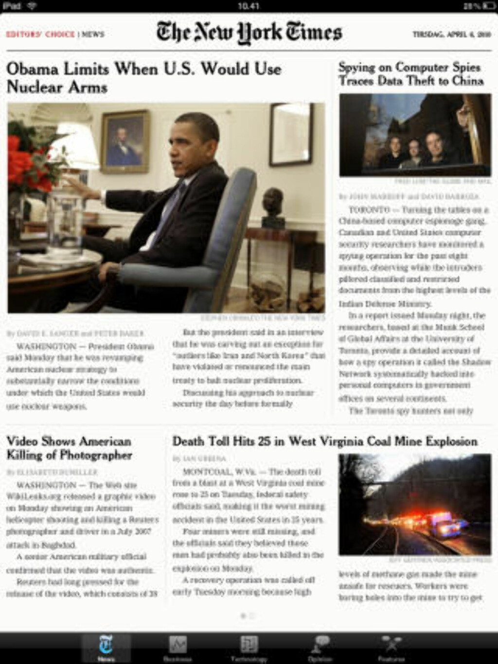 NEW YORK TIMES: En av flere aviser meg egen iPad-app og håp om brukerbetaling. NEW YORK TIMES: En av flere aviser meg egen iPad-app og håp om brukerbetaling.
