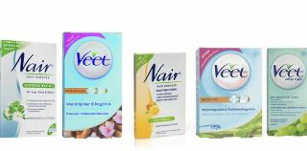 VOKSPRODUKTER: Fra venstre: Nair wax soothing for legs, body, bikini, kr 95. Veet Waxtrips, kr 60. Nair body strips citrus, kr 89. Veet Bikini Kit, kr 60. Veet anti ingrowing hair creme, kr 125. FOTO: Produsentene. VOKSPRODUKTER: Fra venstre: Nair wax soothing for legs, body, bikini, kr 95. Veet Waxtrips, kr 60. Nair body strips citrus, kr 89. Veet Bikini Kit, kr 60. Veet anti ingrowing hair creme, kr 125. FOTO: Produsentene.