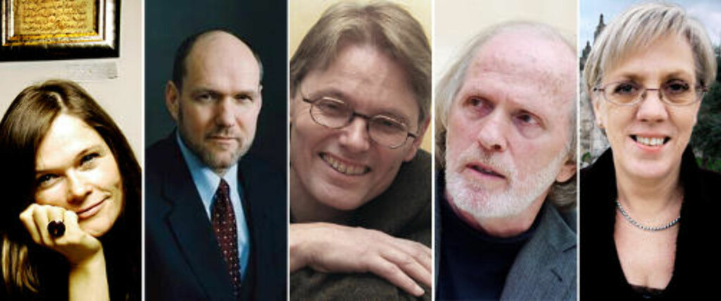 HENGES UT I ISRAELSK MEDIA: Fra venstre: Seniorforsker Cecilie Hellestveit, Norsk senter for menneskerettigheter, Professor Stephen Walt, Harvard University, Direktør Nils Butenschøn, Norsk senter for menneskerettigheter, Professor Moshe Zuckermann, Tel Aviv University, Professor Hilde Henriksen Waage, Universitetet i Oslo og Professor Ilan Pappé, University of Exeter (ikke på bildet). HENGES UT I ISRAELSK MEDIA: Fra venstre: Seniorforsker Cecilie Hellestveit, Norsk senter for menneskerettigheter, Professor Stephen Walt, Harvard University, Direktør Nils Butenschøn, Norsk senter for menneskerettigheter, Professor Moshe Zuckermann, Tel Aviv University, Professor Hilde Henriksen Waage, Universitetet i Oslo og Professor Ilan Pappé, University of Exeter (ikke på bildet).