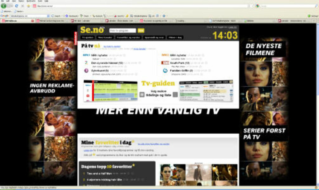 SE.NO, NORGES NYE TV-PORTAL: På Se.no kan du skreddersy tv-kvelden din time for time, få varslinger og legge inn dine favoritter. Velg mellom tidslijne eller listen når det gjelder tvguide. SE.NO, NORGES NYE TV-PORTAL: På Se.no kan du skreddersy tv-kvelden din time for time, få varslinger og legge inn dine favoritter. Velg mellom tidslijne eller listen når det gjelder tvguide.