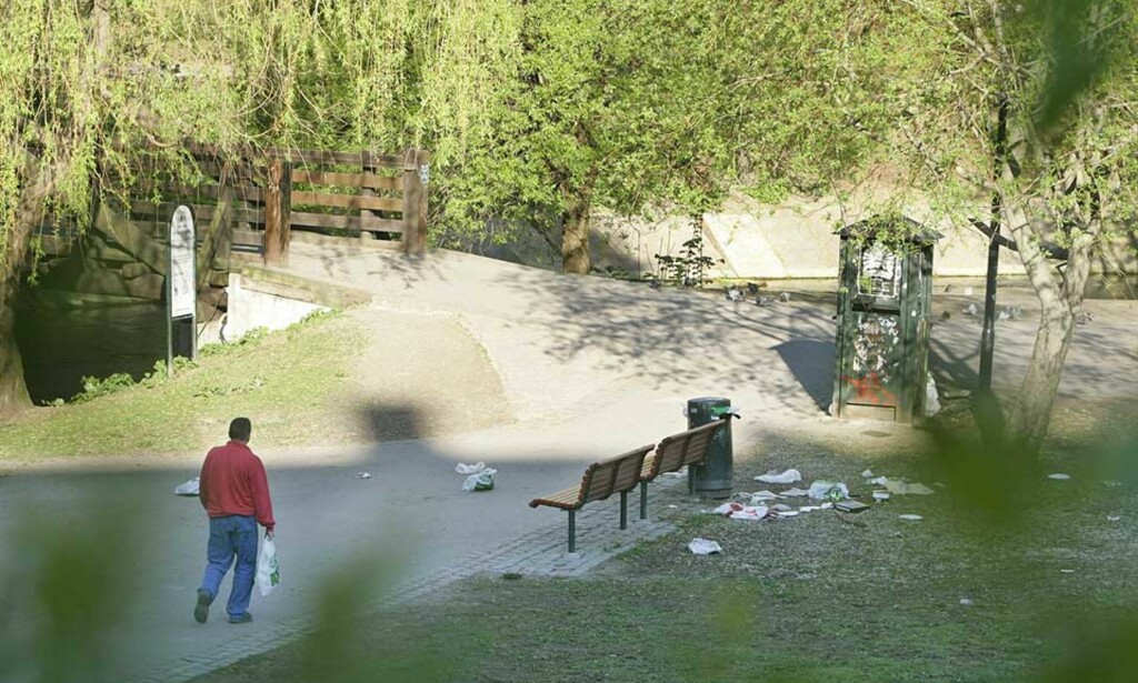 NORDRE GATE: Kvinnen ble banket opp og brutalt voldtatt her i parken ved Nordre gate i Oslo 4. mai. Nå er voldtektsmannen dømt til forvaring. Foto: Heiko Junge/SCANPIX NORDRE GATE: Kvinnen ble banket opp og brutalt voldtatt her i parken ved Nordre gate i Oslo 4. mai. Nå er voldtektsmannen dømt til forvaring. Foto: Heiko Junge/SCANPIX