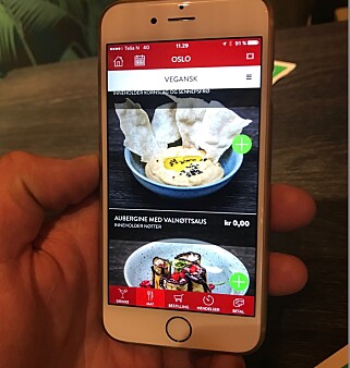 FAVNER BREDT: Pincho Nation har menyer for kjøtt, fisk, vegetar og veganmat. Du velger mat i appen. Foto: Tine Faltin FAVNER BREDT: Pincho Nation har menyer for kjøtt, fisk, vegetar og veganmat. Du velger mat i appen. Foto: Tine Faltin