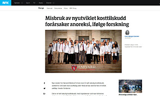 HELT NRK-LIK: Bare domenenavnet i nettleseren viser at dette ikke er en ekte NRK-sak. Foto: Skjermdump HELT NRK-LIK: Bare domenenavnet i nettleseren viser at dette ikke er en ekte NRK-sak. Foto: Skjermdump
