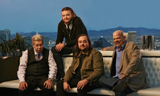 VERDENSKJENT FAMILIE: Richard, Corey, Chumlee og Rick Harrison i «Pantelånerne i Las Vegas». Foto: A&E Television Networks / Discovery VERDENSKJENT FAMILIE: Richard, Corey, Chumlee og Rick Harrison i «Pantelånerne i Las Vegas». Foto: A&E Television Networks / Discovery