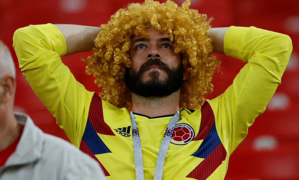 FORTVILET: En colombisk supporter under straffesparkkonkurransen mot England. Foto: REUTERS/Carl Recine/NTB Scanpix FORTVILET: En colombisk supporter under straffesparkkonkurransen mot England. Foto: REUTERS/Carl Recine/NTB Scanpix
