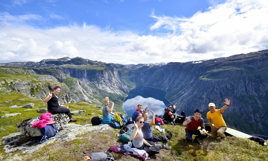 NYE VENNER: Turfolk fra hele verden har fått smaken på norsk natur. Foto: Mari Bareksten / Magasinet Reiselyst NYE VENNER: Turfolk fra hele verden har fått smaken på norsk natur. Foto: Mari Bareksten / Magasinet Reiselyst