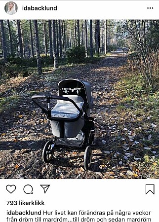 HOLDER MOTET OPPE: Ida Backlund har i ettermiddag lagt ut denne posten på Instagram. HOLDER MOTET OPPE: Ida Backlund har i ettermiddag lagt ut denne posten på Instagram.