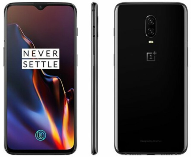 ONEPLUS 6T: Dette skal være OnePlus 6T med øyedråpe-hakk. ONEPLUS 6T: Dette skal være OnePlus 6T med øyedråpe-hakk.