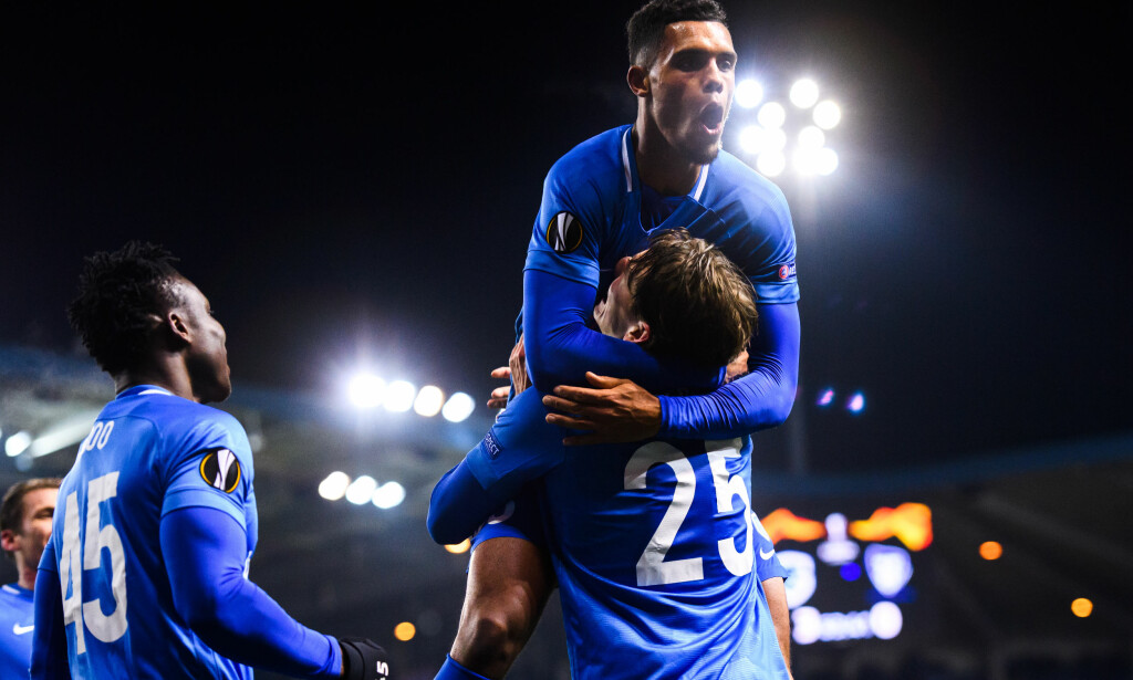GOD OG HELDIG: Sander Berge scoret sin andre Europa League-scoring med låret. Foto: Fredrik Varfjell / Bildbyrån GOD OG HELDIG: Sander Berge scoret sin andre Europa League-scoring med låret. Foto: Fredrik Varfjell / Bildbyrån