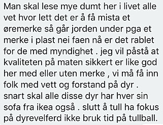KOMMENTARER: De groveste kommentarene skal være fjernet etter at Mattilylsynet tok kontakt med avokat. KOMMENTARER: De groveste kommentarene skal være fjernet etter at Mattilylsynet tok kontakt med avokat.