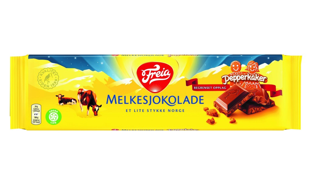 KNUSTE PEPPERKAKER: I høst har melkesjokoladen fått smak av jul. KNUSTE PEPPERKAKER: I høst har melkesjokoladen fått smak av jul.