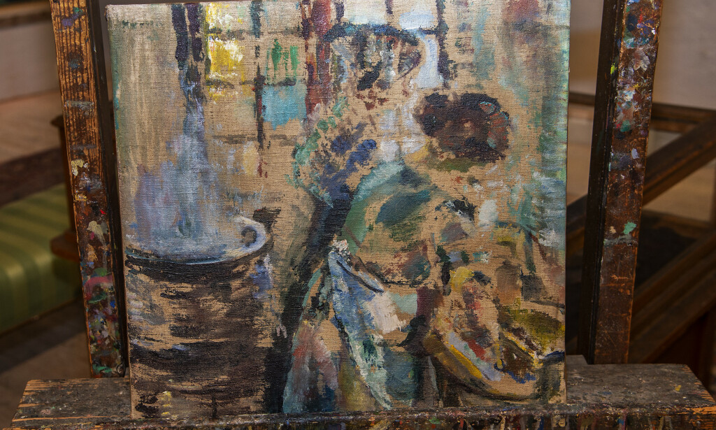 FLAKS: Dette er bildet Bajand kjøpte for 200 kroner på Fretex. Ifølge kunstansvarlig Pascal Nyborg ved Christiania Auksjoner ble det malt av Ludvig Karsten i 1923, og kan være verdt flere hundre tusen. Foto: Hans Arne Vedlog FLAKS: Dette er bildet Bajand kjøpte for 200 kroner på Fretex. Ifølge kunstansvarlig Pascal Nyborg ved Christiania Auksjoner ble det malt av Ludvig Karsten i 1923, og kan være verdt flere hundre tusen. Foto: Hans Arne Vedlog