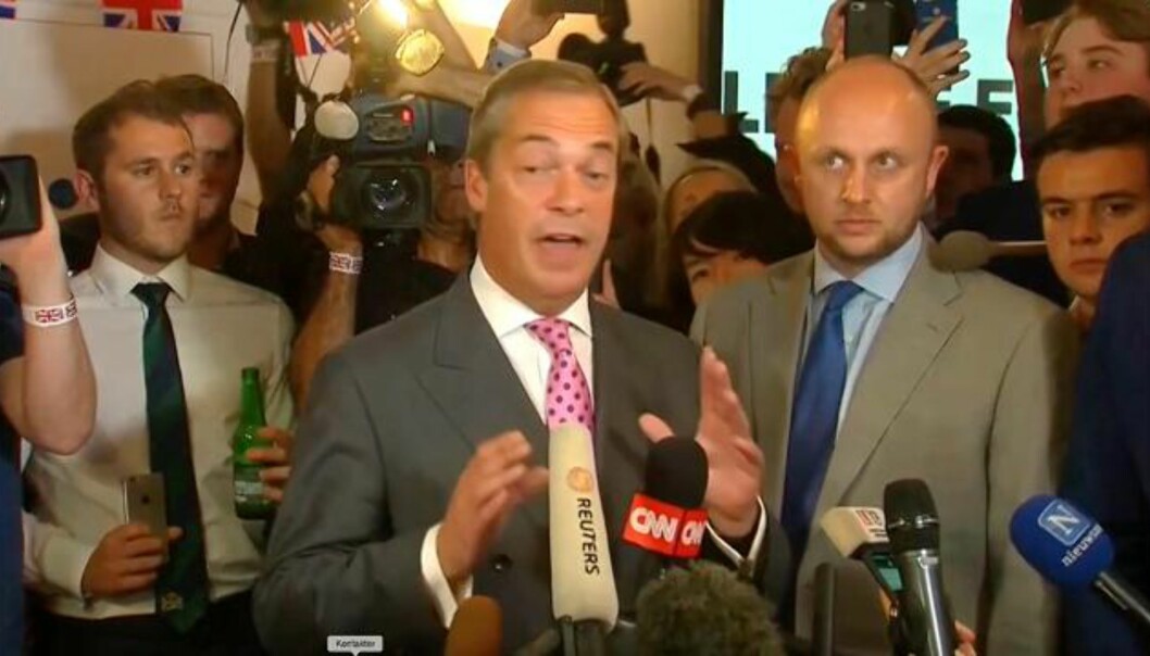 Farage: - EU er dømt til å kollapse uansett, med eller uten oss Farage: - EU er dømt til å kollapse uansett, med eller uten oss