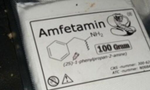 image: Funnene som knyttes til «Breaking Bad»-liknende narkoliga: Kobramerket amfetamin, trykkpresse og pengeteller