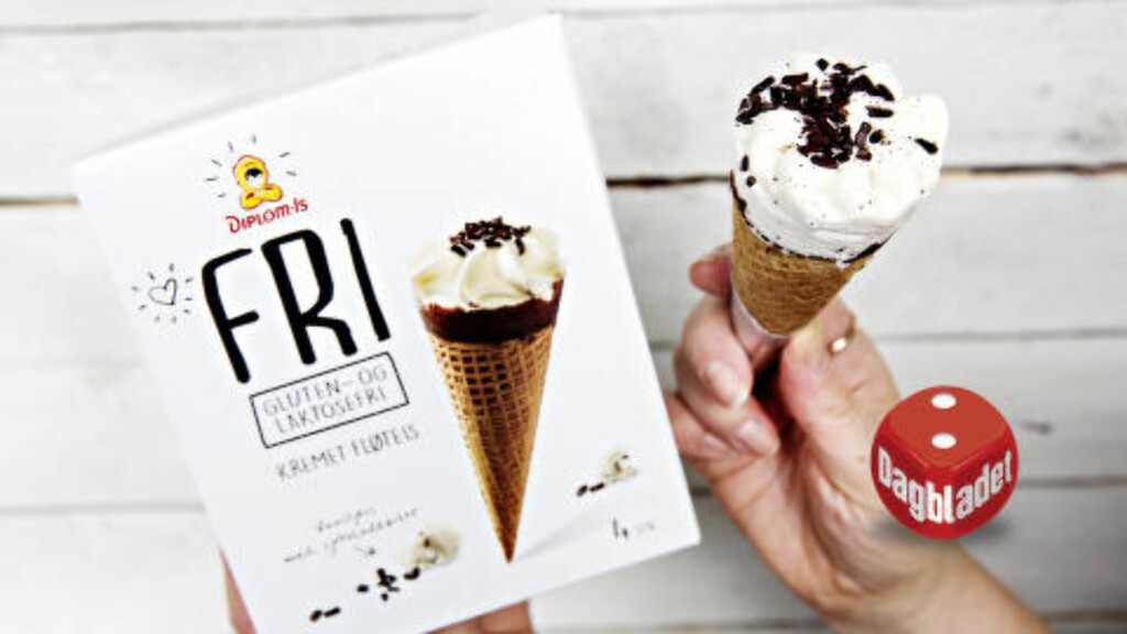 FRI FOR: Det er fint med et kremete alternativ til kroneisen, men selv om vi hadde hatt gluten- eller laktoseintoleranse tror vi at vi heller ville gått for en saftis eller sorbet. Dette var ganske flatt og trist. Foto: NINA HANSEN FRI FOR: Det er fint med et kremete alternativ til kroneisen, men selv om vi hadde hatt gluten- eller laktoseintoleranse tror vi at vi heller ville gått for en saftis eller sorbet. Dette var ganske flatt og trist. Foto: NINA HANSEN