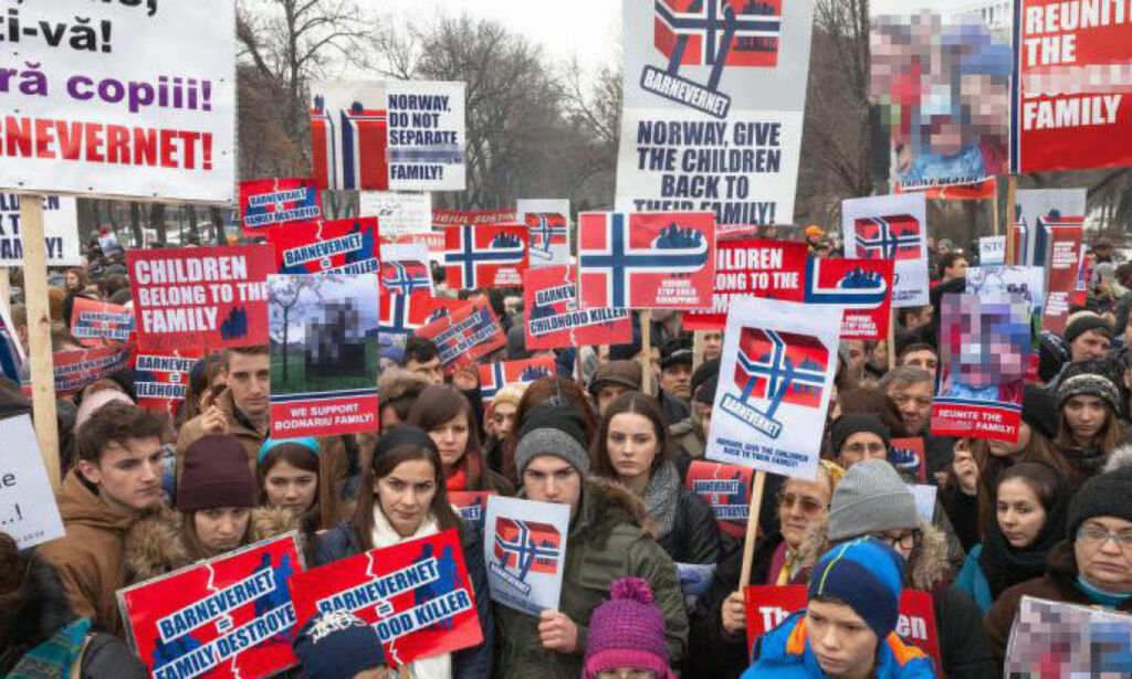 image: Norsk-rumensk familie ble fratatt alle sine fem barn: I dag demonstreres det mot norsk barnevern i 63 byer i 20 land
