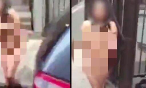 image: Tvang kona til å gå rundt naken i New York