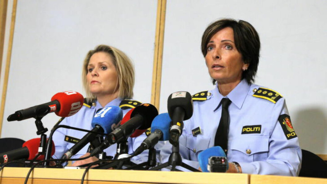 LEDET ETTERFORSKNINGEN: Grete Lien Metlid (tv) og politiinspektør Hanne Kristin Rohde på pressekonferansen på politihuset i Oslo. Foto: Audun Braastad / NTB scanpix LEDET ETTERFORSKNINGEN: Grete Lien Metlid (tv) og politiinspektør Hanne Kristin Rohde på pressekonferansen på politihuset i Oslo. Foto: Audun Braastad / NTB scanpix