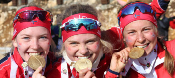 Disse jentene sikret norsk stafettgull i junior-VM i skiskyting Disse jentene sikret norsk stafettgull i junior-VM i skiskyting