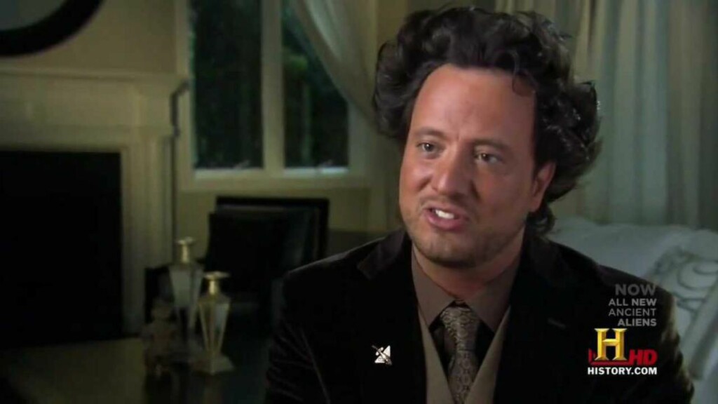TROR PÅ ROMVESEN: Giorgio A. Tsoukalos liker å lansere romvesenteorier. Foto: Screenshot H2 TROR PÅ ROMVESEN: Giorgio A. Tsoukalos liker å lansere romvesenteorier. Foto: Screenshot H2