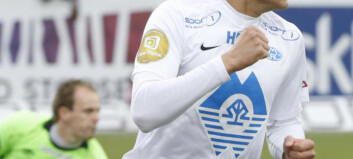 Her jubler Sander (17) for sitt femte mål denne sesongen - da Molde utklasset Mjøndalen Her jubler Sander (17) for sitt femte mål denne sesongen - da Molde utklasset Mjøndalen