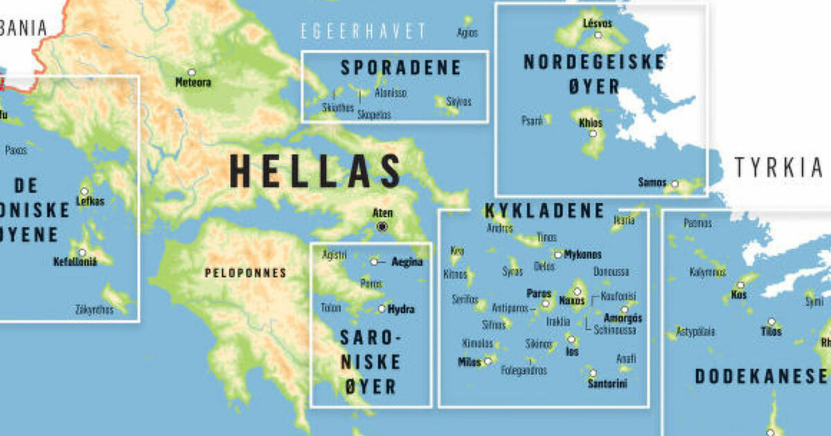 kart over de greske øyer Her Er Guiden Til Nordmenns Sommerferieland Nummer En kart over de greske øyer