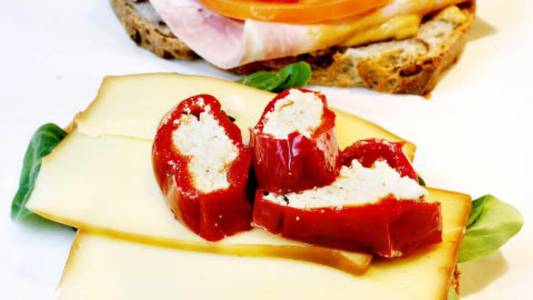 <strong>NORSK:</strong> Paprika på brødskiva. Foto: METTE MØLLER <strong>NORSK:</strong> Paprika på brødskiva. Foto: METTE MØLLER