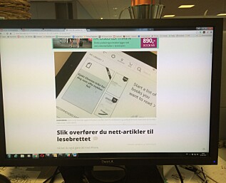 Slik overfører du nett-artikler til lesebrettet Slik overfører du nett-artikler til lesebrettet