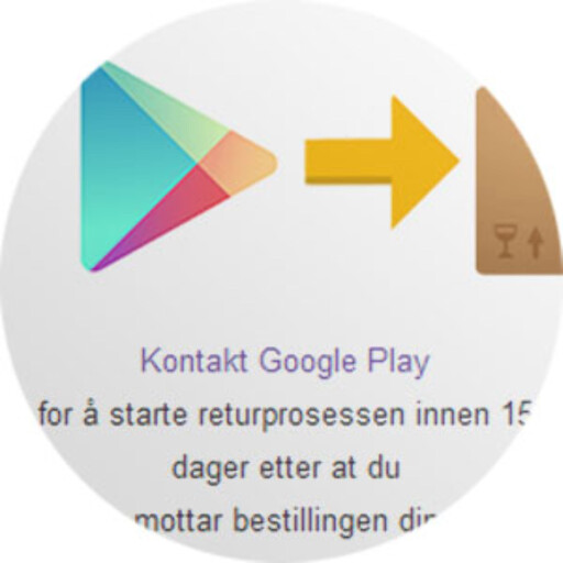 IKKE MYE INFO: Hvordan Google Play forholder seg til reklamasjon finner vi ikke spesielt mye informasjon om. Foto: OLE PETTER BAUGERØD STOKKE IKKE MYE INFO: Hvordan Google Play forholder seg til reklamasjon finner vi ikke spesielt mye informasjon om. Foto: OLE PETTER BAUGERØD STOKKE