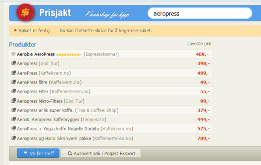 Et kjapt søk på en prisagent, som kelkoo, prisguide eller prisjakt gir deg en pekepinn på hvor mye (eller lite) du bør betale. Foto: PRISJAKT.NO Et kjapt søk på en prisagent, som kelkoo, prisguide eller prisjakt gir deg en pekepinn på hvor mye (eller lite) du bør betale. Foto: PRISJAKT.NO