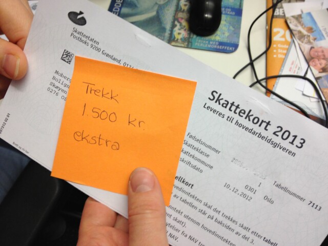 Skattekort 2013 Unnga 50 Prosent Skatt Dinside