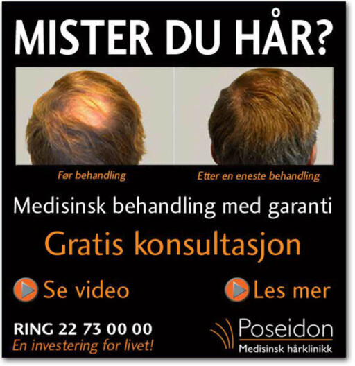 REAGERTE: Helsetilsynet mente slike annonser, som blant annet har vært på VG.no, kunne stride mot loven. Foto: VG.no REAGERTE: Helsetilsynet mente slike annonser, som blant annet har vært på VG.no, kunne stride mot loven. Foto: VG.no