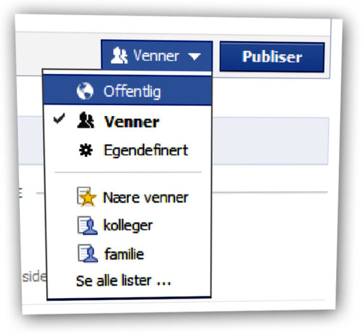 <strong>OFFENTLIG:</strong> Ved å velge denne, kan alle abonnentene dine se hva du skriver. Som en slags Twitter, eller Google+. <strong>OFFENTLIG:</strong> Ved å velge denne, kan alle abonnentene dine se hva du skriver. Som en slags Twitter, eller Google+.
