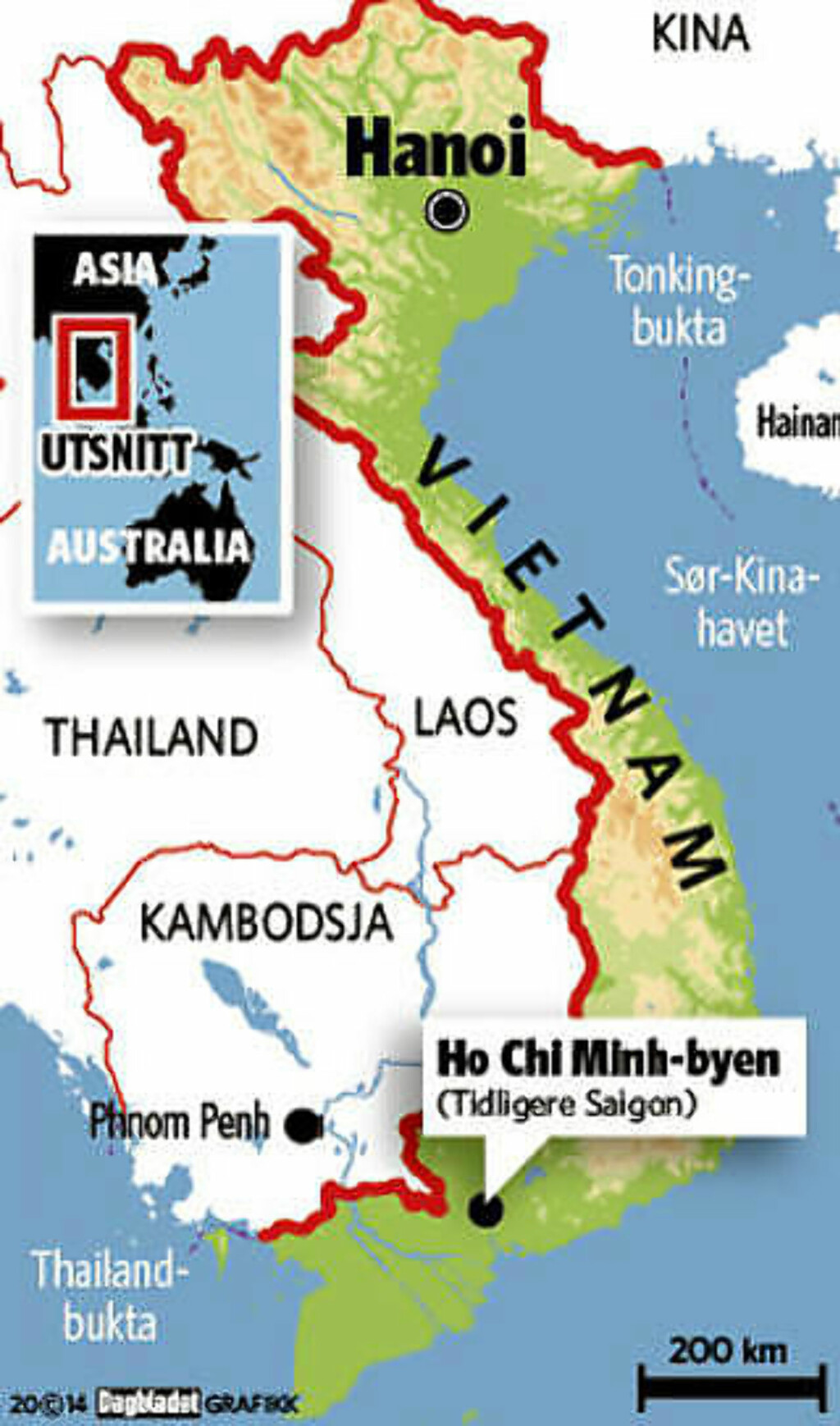 HO CHI MINH-BYEN: Tidligere Saigon, den største byen i Vietnam. Grafikk: KJELL ERIK BERG HO CHI MINH-BYEN: Tidligere Saigon, den største byen i Vietnam. Grafikk: KJELL ERIK BERG