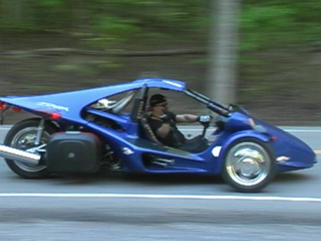"Omvendt trike" T-Rex. Svært amerikansk - og tøft. "Omvendt trike" T-Rex. Svært amerikansk - og tøft.