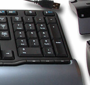 Strømgjerrig trådløst tastatur og mus Strømgjerrig trådløst tastatur og mus