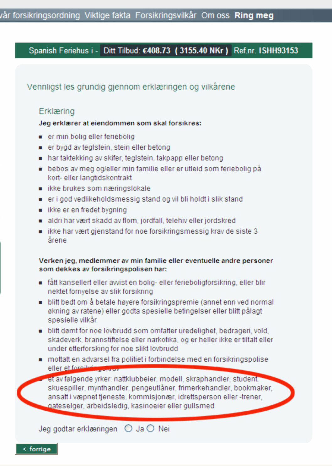 Her er vilkårene og betingelsene Her er vilkårene og betingelsene
