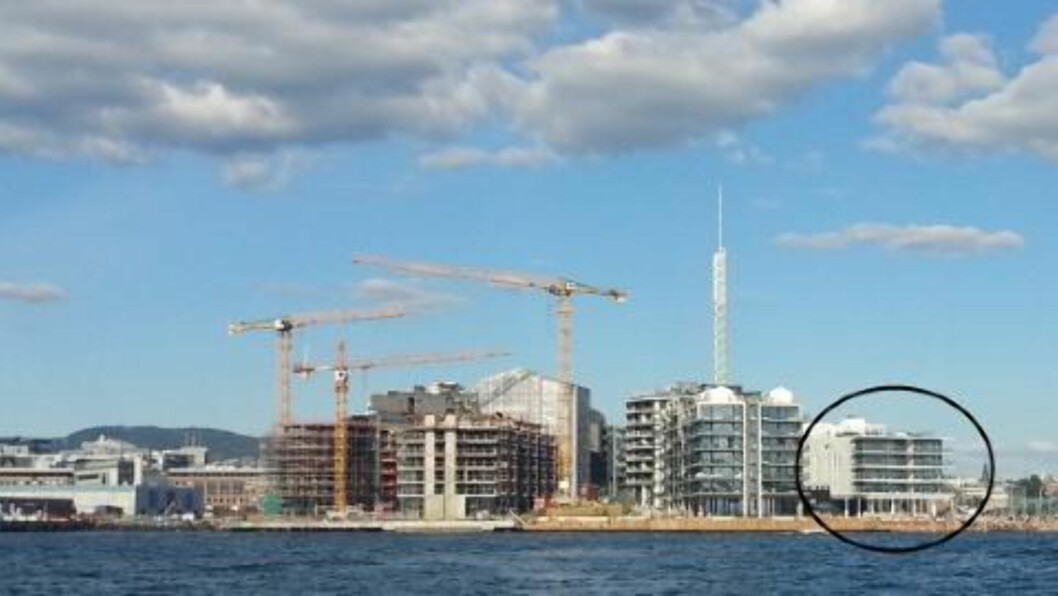 EIENDOM: Bygget med rekordleilihetene ligger helt til høyre på Kavringen Brygge på Tjuvholmen. Foto: HegnarOnline EIENDOM: Bygget med rekordleilihetene ligger helt til høyre på Kavringen Brygge på Tjuvholmen. Foto: HegnarOnline
