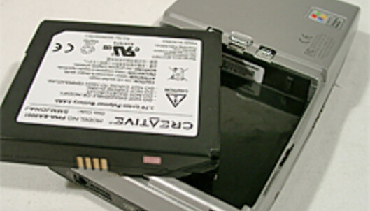 Batteriet tar godt med plass Batteriet tar godt med plass