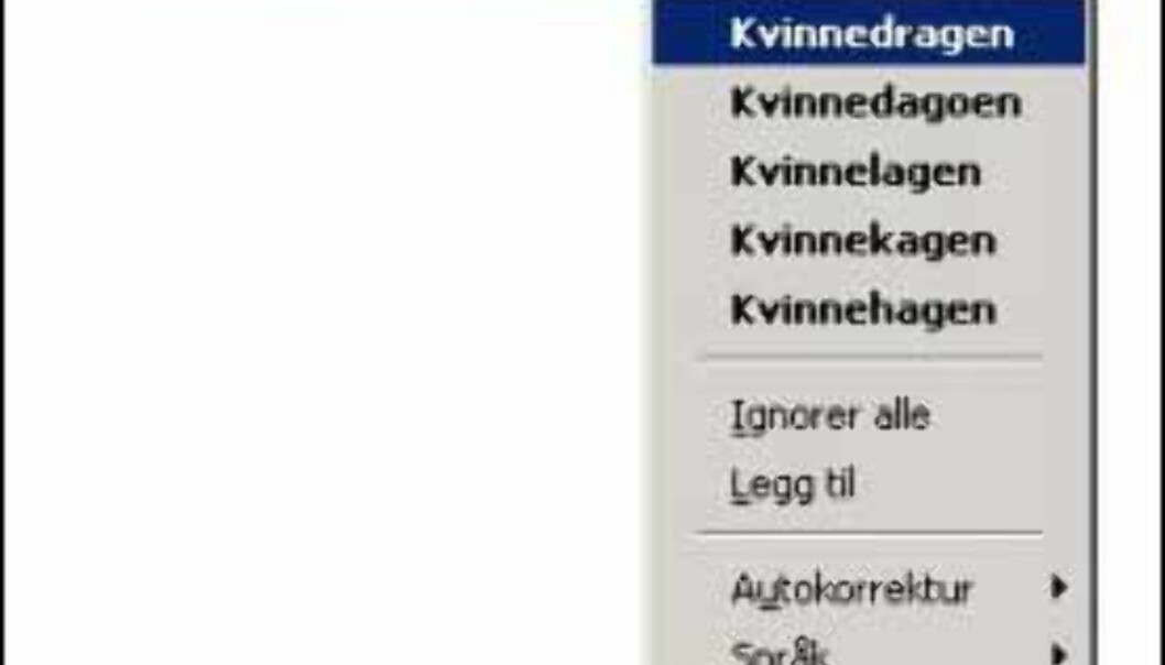 Dagens stavekontroll Dagens stavekontroll