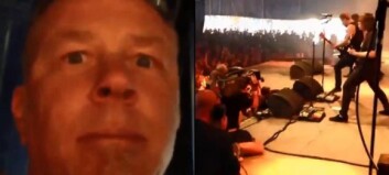 Kvelertak fikk besøk av Metallica-vokalisten på scenen Kvelertak fikk besøk av Metallica-vokalisten på scenen