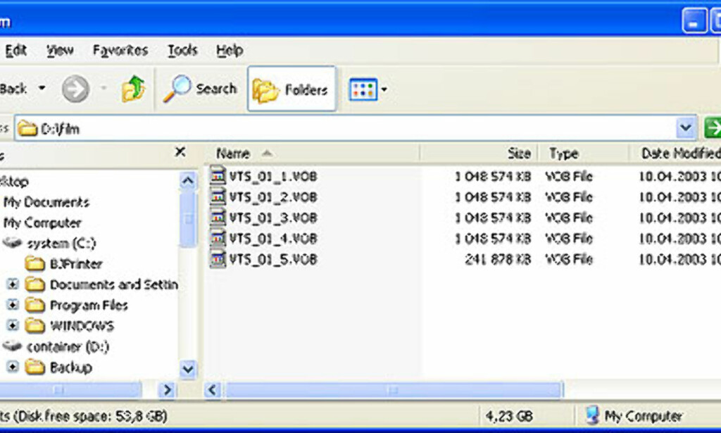 DVD-shrink lagret filene i mappen D:\film DVD-shrink lagret filene i mappen D:\film