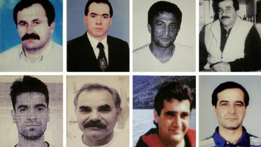 <strong>ÅTTE AV OFRENE:</strong> Øverst f.v.: Enver Simsek, Abdurrahim Ozudogru, Suleyman Taskopru, Habil Kilic, Yunus Turgut, Ismail Yasar, Theodorus Boulgarides og Mehmet Kubasik. Foto: AFP / NTB scanpix <strong>ÅTTE AV OFRENE:</strong> Øverst f.v.: Enver Simsek, Abdurrahim Ozudogru, Suleyman Taskopru, Habil Kilic, Yunus Turgut, Ismail Yasar, Theodorus Boulgarides og Mehmet Kubasik. Foto: AFP / NTB scanpix
