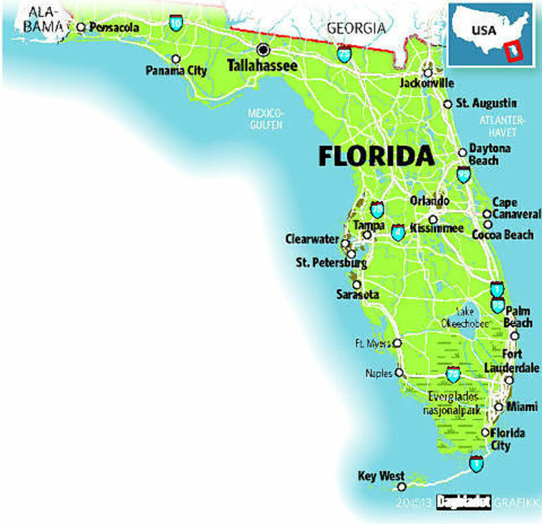<strong>FLORIDA:</strong> Verdens mest populære reisemål for barnefamilien. Grafikk: KJELL ERIK BERG <strong>FLORIDA:</strong> Verdens mest populære reisemål for barnefamilien. Grafikk: KJELL ERIK BERG